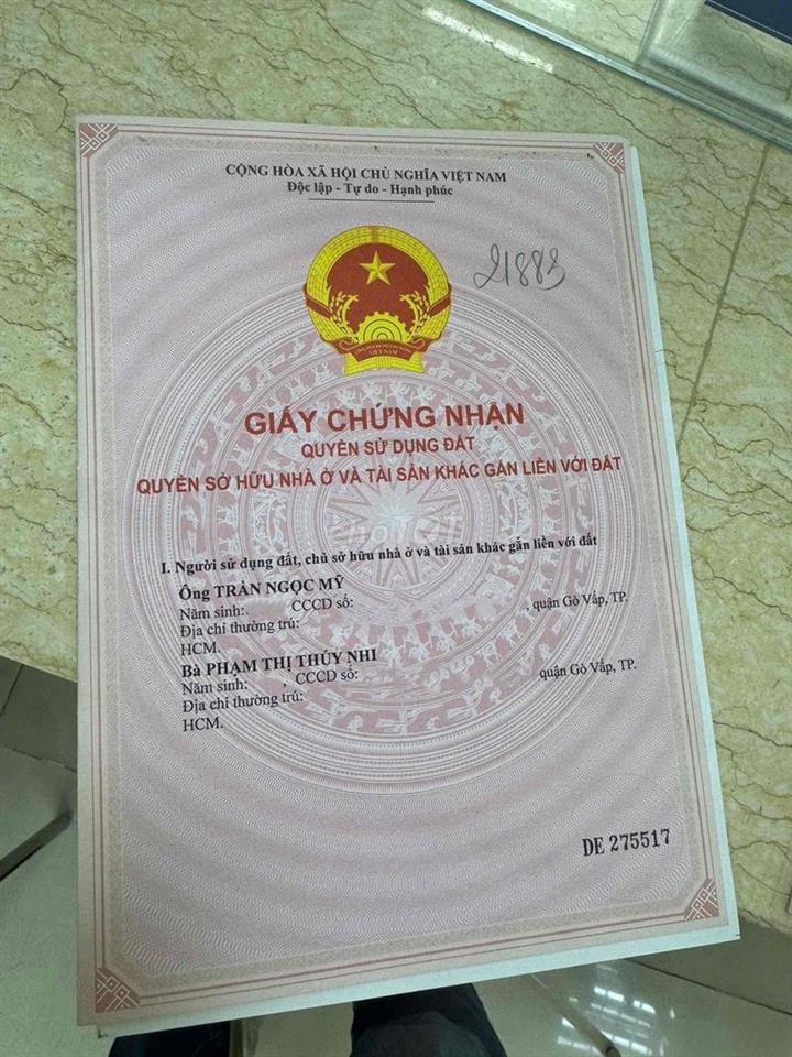 BÁN NHÀ MỚI ĐẸP – KIẾN TRÚC HIỆN ĐẠI – GẦN PHAN HUY ÍCH, GÒ VẤP