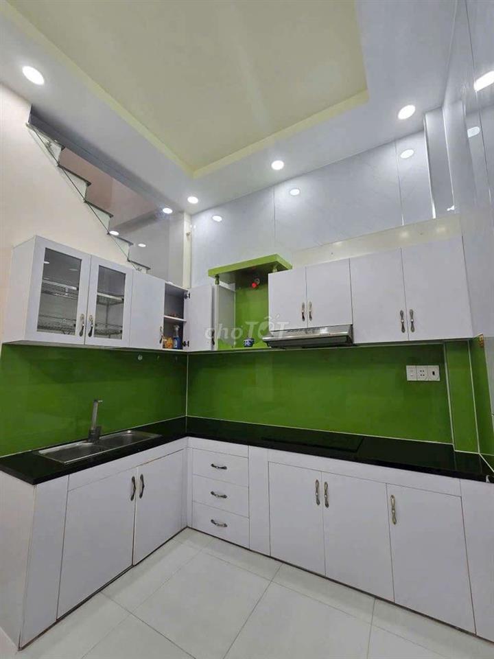 nhà hẻm Quang Trung p10, 4x10m, 1 lầu, 2pn, 2 máy lạnh, nội thất khác