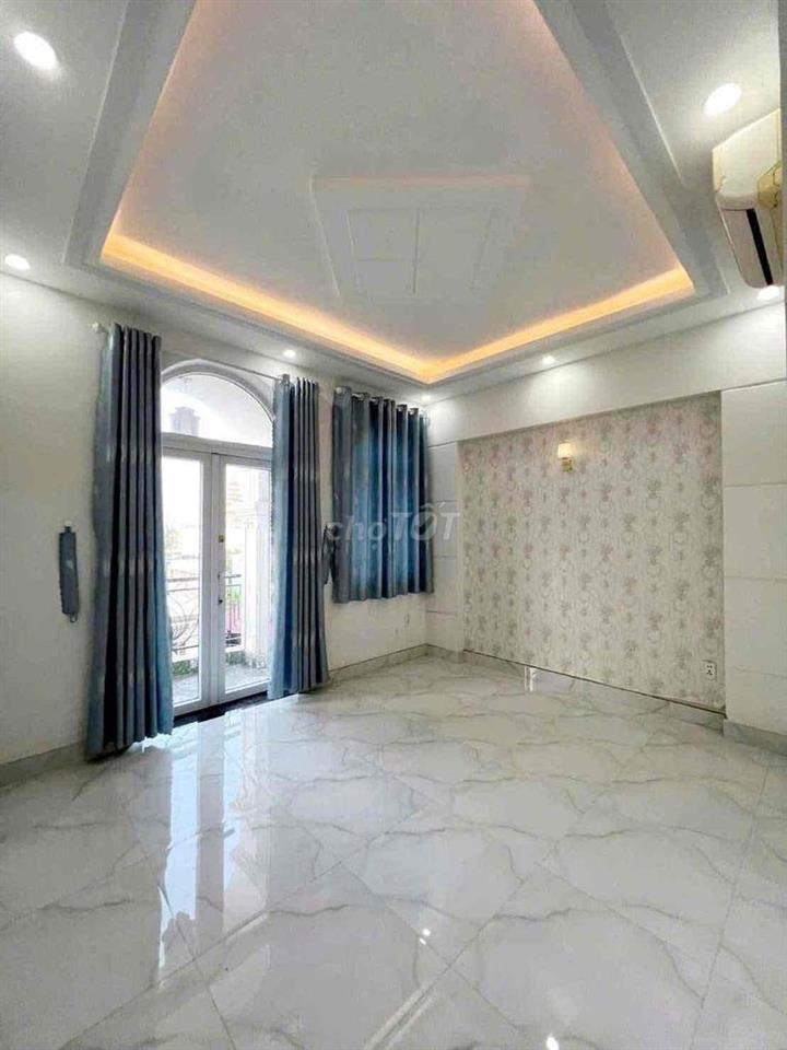 Cho Thuê Nhà 1Sẹc Ngắn Hà Huy Giáp DT 4x16 1Trệt 3Lầu 4Pn 5Wc