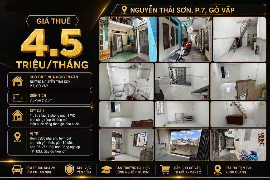 [Nhà NC] Phan Huy Ích 28m2 1 Trệt 1 Lầu 2 Phòng Ngủ