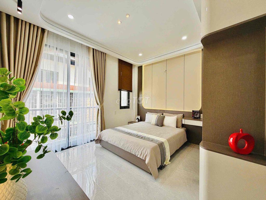 cho thuê nhà đường số 1 p16(4,5x12)  2 lầu , 4pn , 5wc , full nt