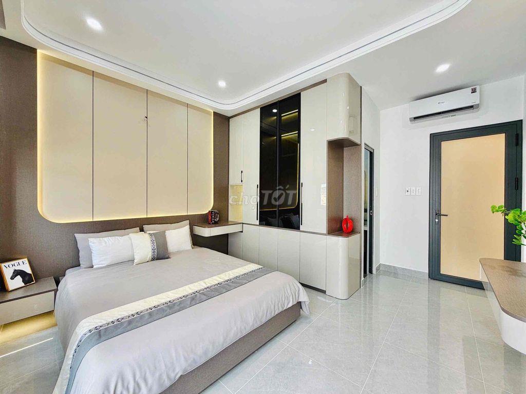 cho thuê nhà đường số 1 p16(4,5x12)  2 lầu , 4pn , 5wc , full nt