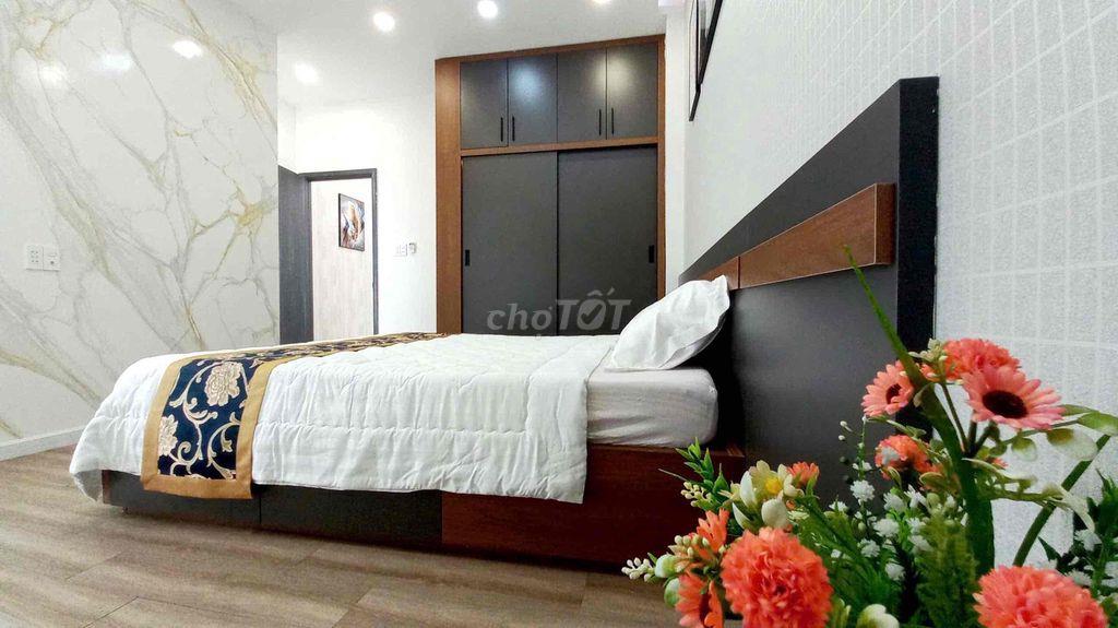 cho thuê nhà full nt phạm văn chiêu (4,5x17) trệt , 2 lầu , 4pn , 5wc