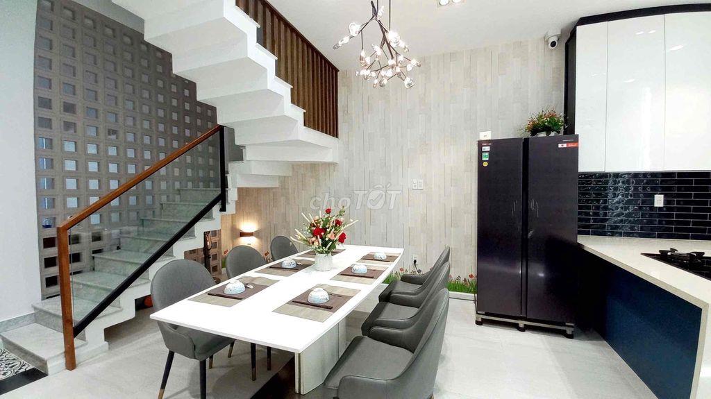cho thuê nhà full nt phạm văn chiêu (4,5x17) trệt , 2 lầu , 4pn , 5wc