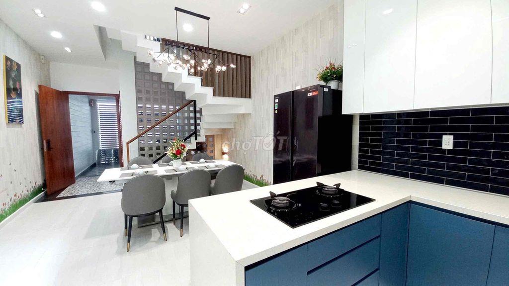 cho thuê nhà full nt phạm văn chiêu (4,5x17) trệt , 2 lầu , 4pn , 5wc