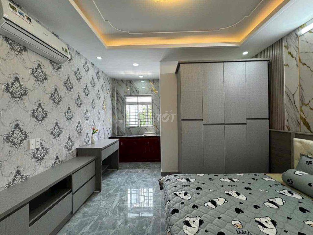 cho thuê nhà đường số 59 ( 4x16) 4 lầu , 9pn , 9wc full có thang máy