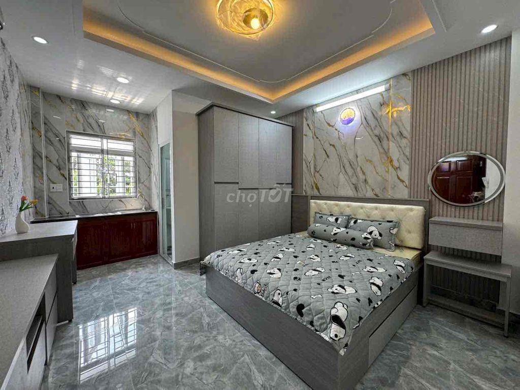 cho thuê nhà đường số 59 ( 4x16) 4 lầu , 9pn , 9wc full có thang máy
