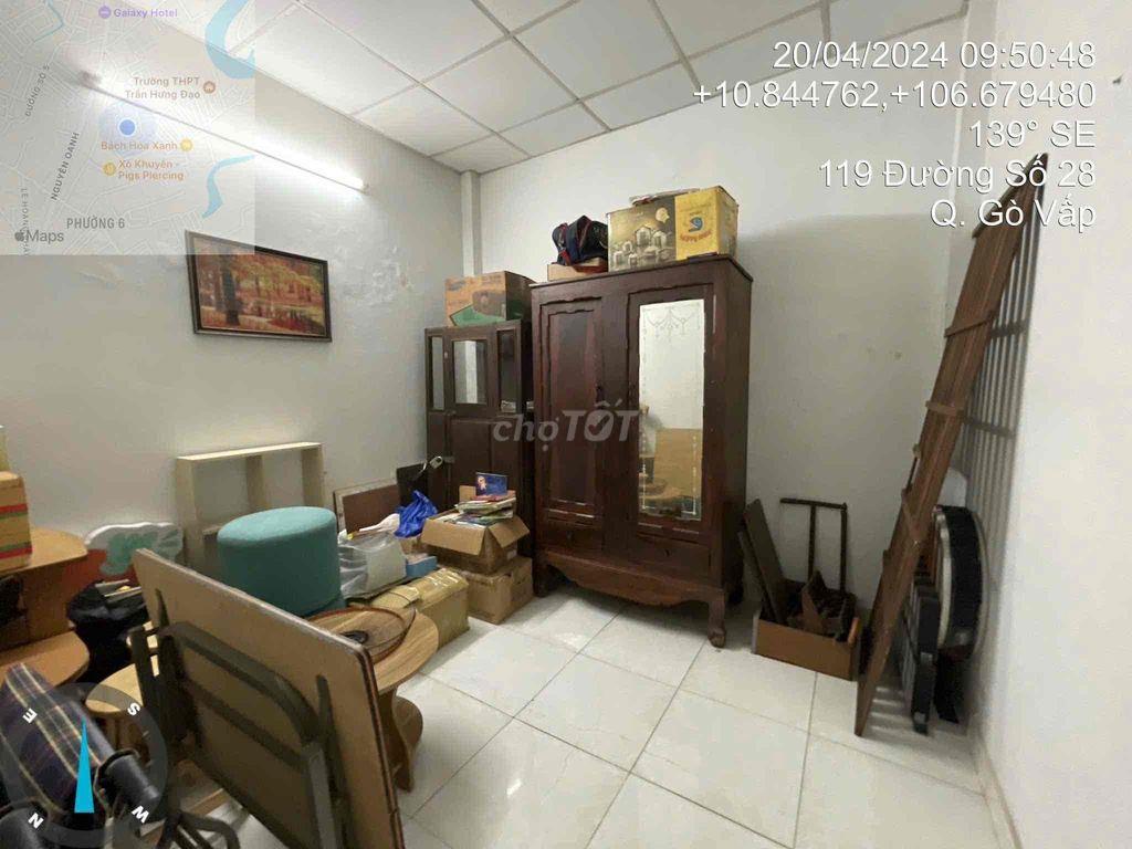 Cho thuê nhà một sẹc đường 28: 3.2x8,5 đúc 1T1L