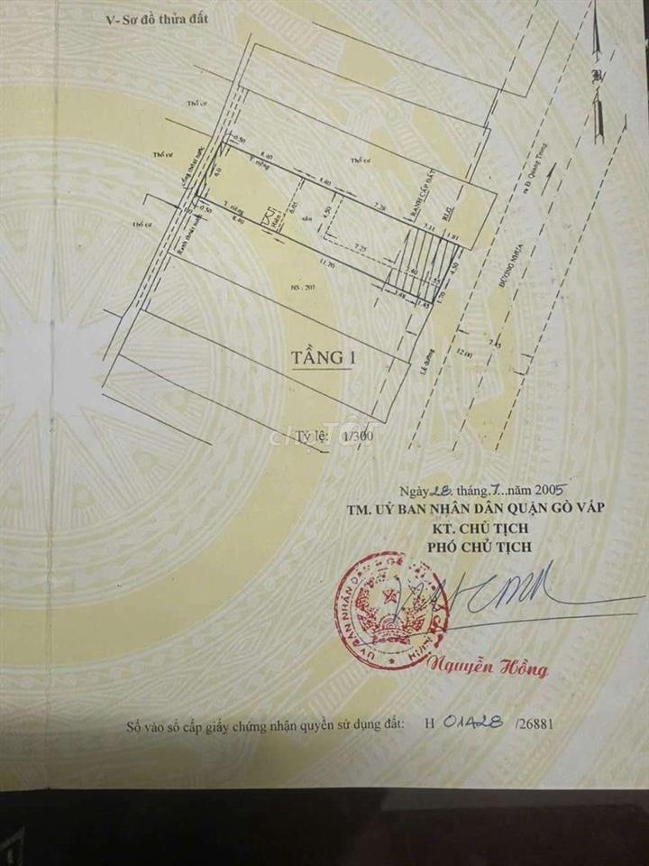 Nhà mặt tiền Tân Sơn - Gò Vấp