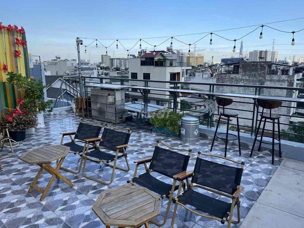 QUÁN CAFE ĐẸP LẮM, CAFE MÁY LẠNH - VIEW CROFTOP, TRỆT VỈA HÈ 9m, View