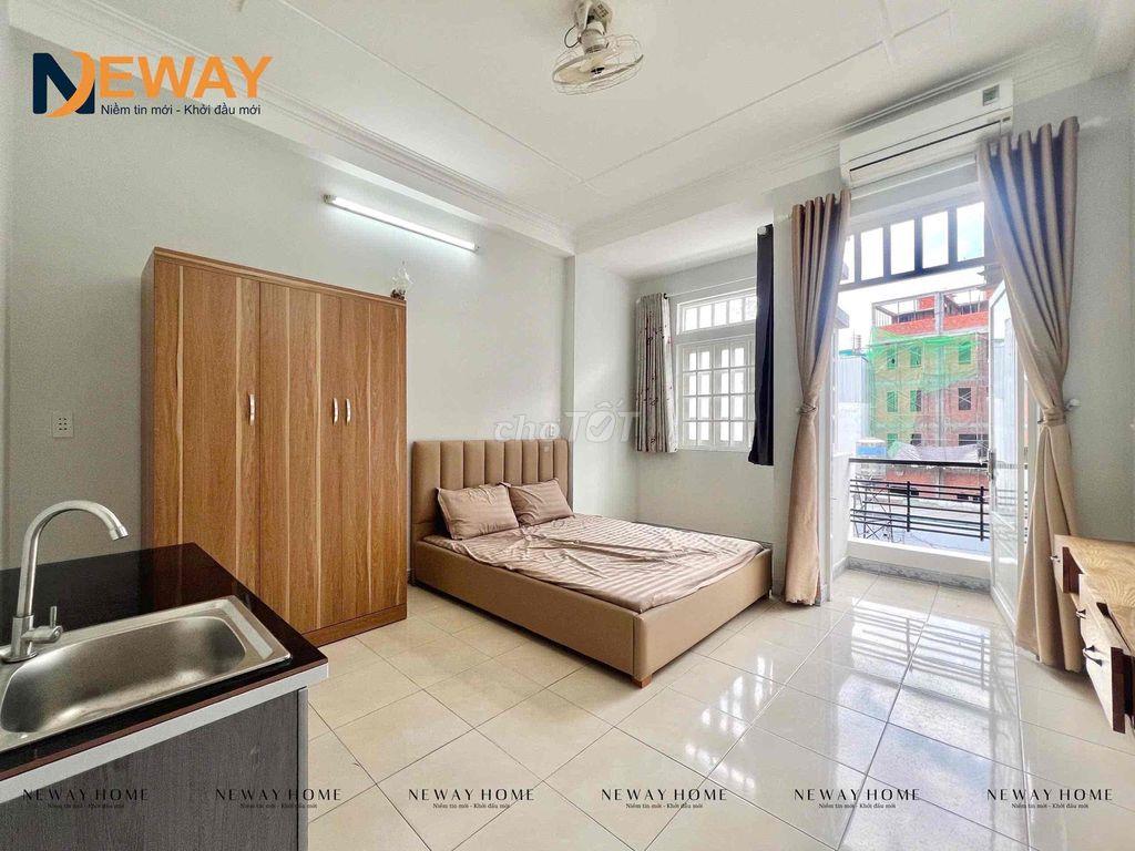 PHÒNG TRỌ GIÁ RẺ FULL NỘI THẤT BAN CÔNG RỘNG GẦN CÔNG VIÊN LÀNG HOA