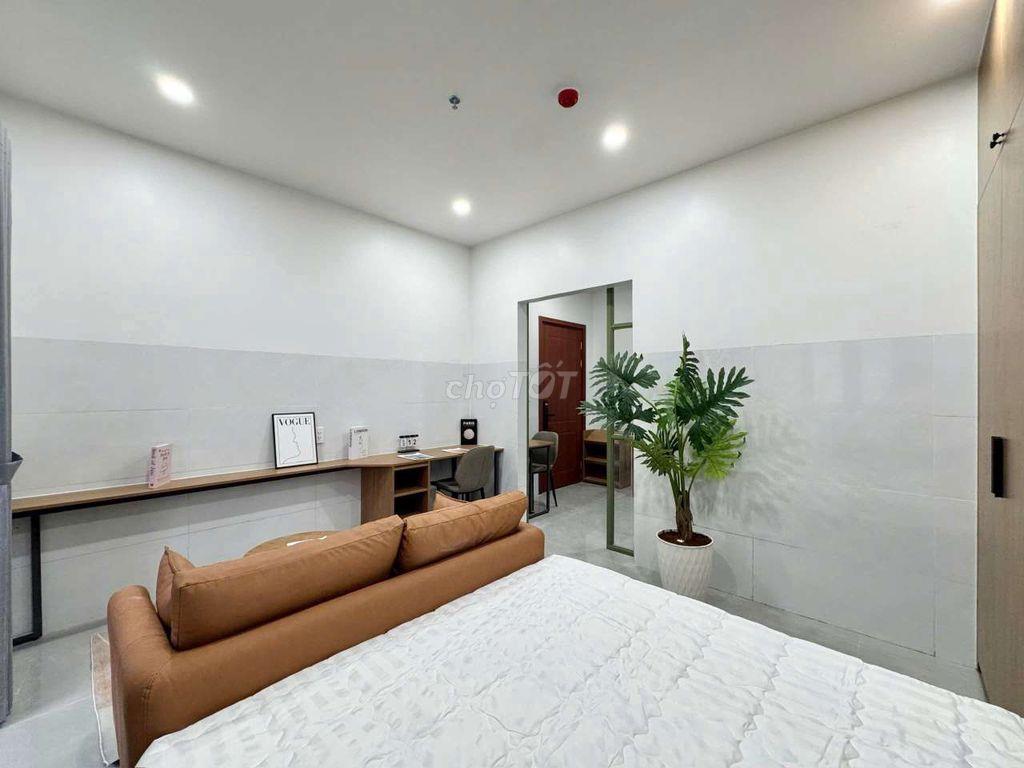 STUDIO 1 PHÒNG NGỦ TÁCH BẾP CÓ BAN CÔNG BỰ FULL NỘI THẤT CHO NUÔI PET
