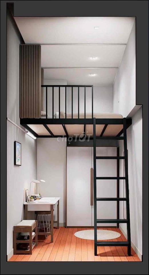 ktx 2ng duplex  sang xịn đi bộ qua ĐH Văn Hiến