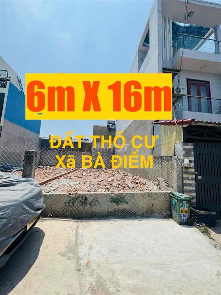 ✅ĐẤT THỔ CƯ- 6m X 16m-Gần Chợ Đầu Mối-NS-Hóc Môn