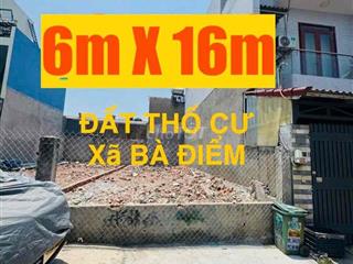 ✅ĐẤT THỔ CƯ- 6m X 16m-Gần Chợ Đầu Mối-NS-Hóc Môn