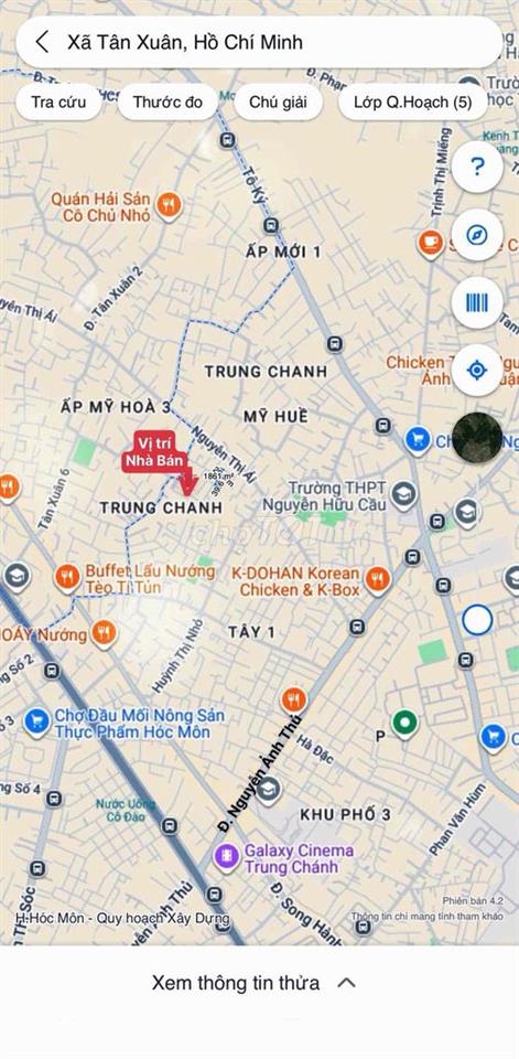 Nhà Cấp 4  (6m x 23m)  133 thô cư . Khu Dân Cư , Tân Xuân