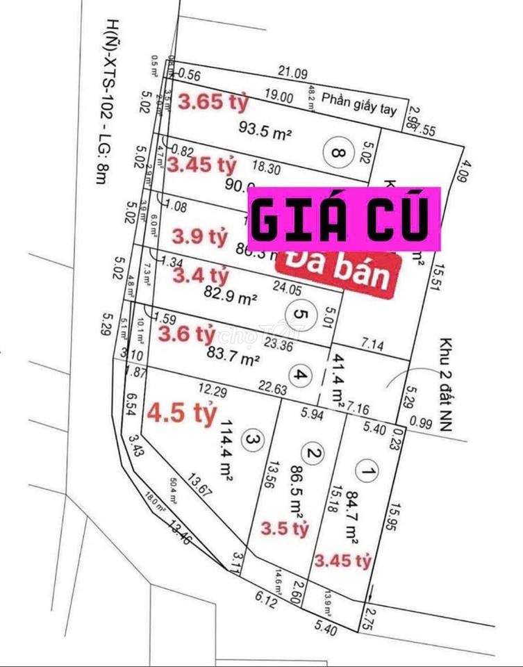 đất đẹp siêu víp gần ubnd xã xts,đg xe tăng hạ giá bán gấp