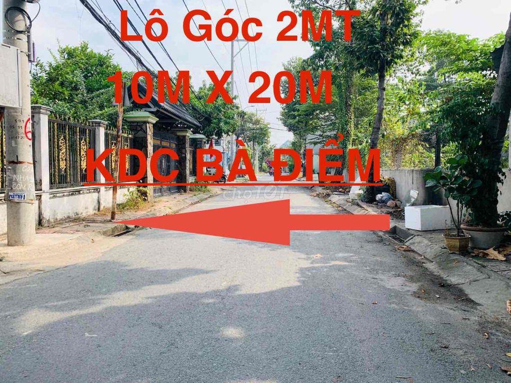BÁN LÔ ĐẤT GÓC 2MT 10x20 SỔ RIÊNG-BÀ ĐIỂM