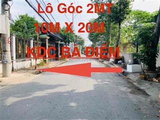 BÁN LÔ ĐẤT GÓC 2MT 10x20 SỔ RIÊNG-BÀ ĐIỂM