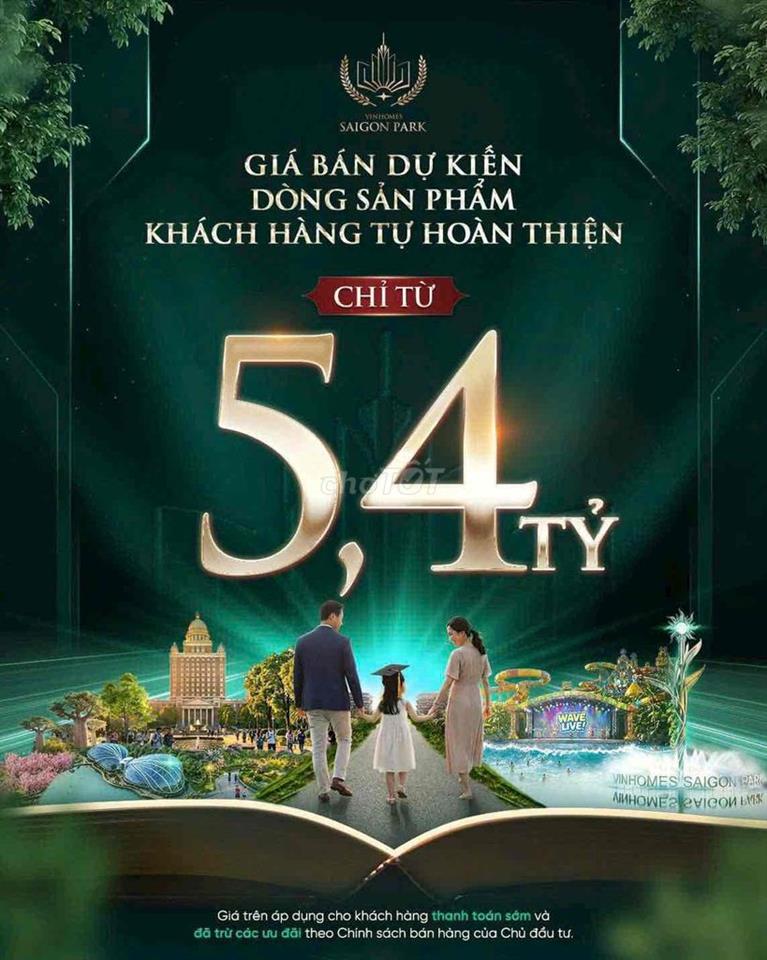 Vinhomes Saigon Park Hóc Môn Giá Chỉ Từ 5 Tỷ/Căn Ưu Đãi đến 22,5%