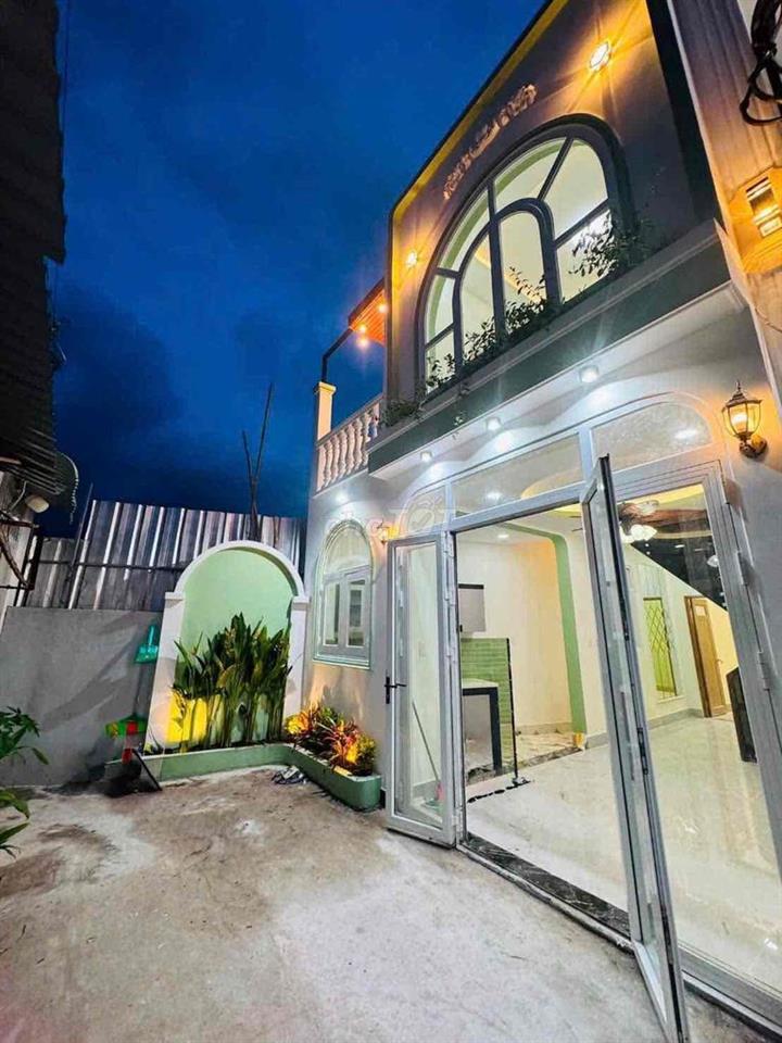 Nhà 1 Trệt 1 Lầu Huỳnh Thị Na Đông Thạnh Hóc Môn 3PN Hẻm Xe Hơi