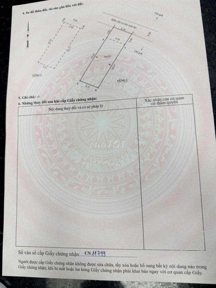 BÁN NHÀ NGAY SAU TRƯỜNG TRUNG CẤP BÁCH NGHỆ HÓC MÔN. SỔ HỒNG RIÊNG