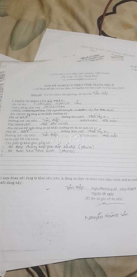 cần bán nhà tân hiệp