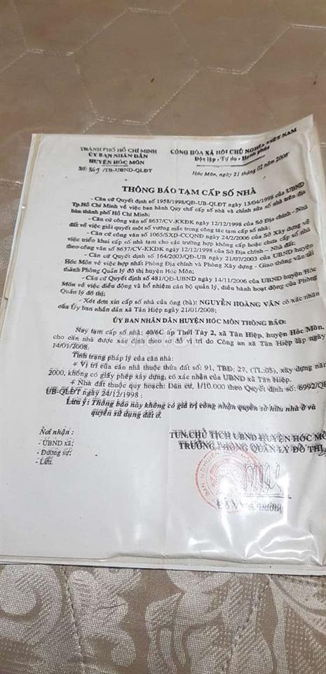 cần bán nhà tân hiệp