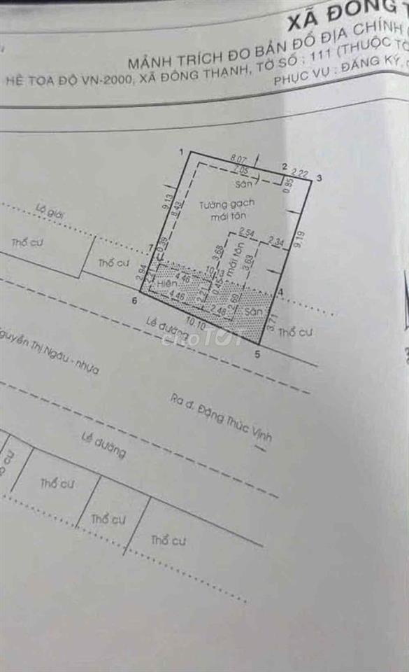 BÁN NHÀ MẶT TIỀN NGUYỄN THỊ NGÂU – HÓC MÔN