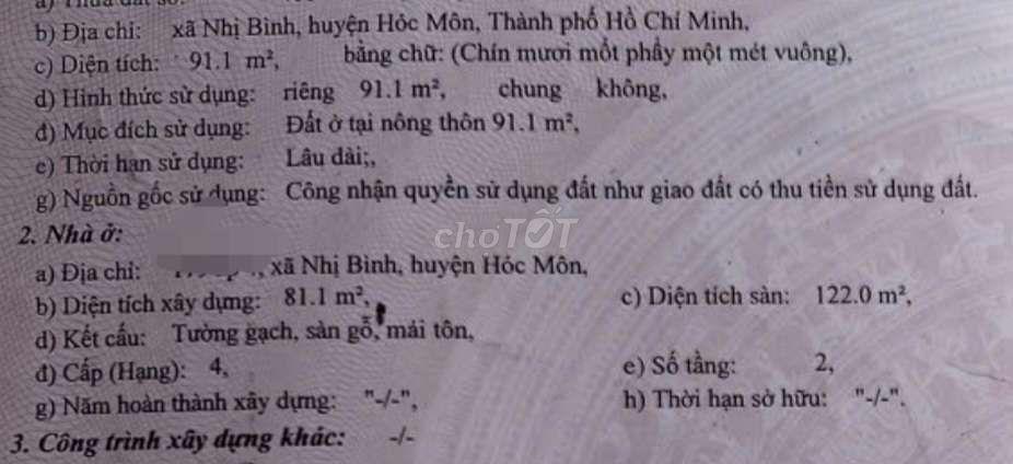 Nhà mặt tiền Bùi Công Trừng 