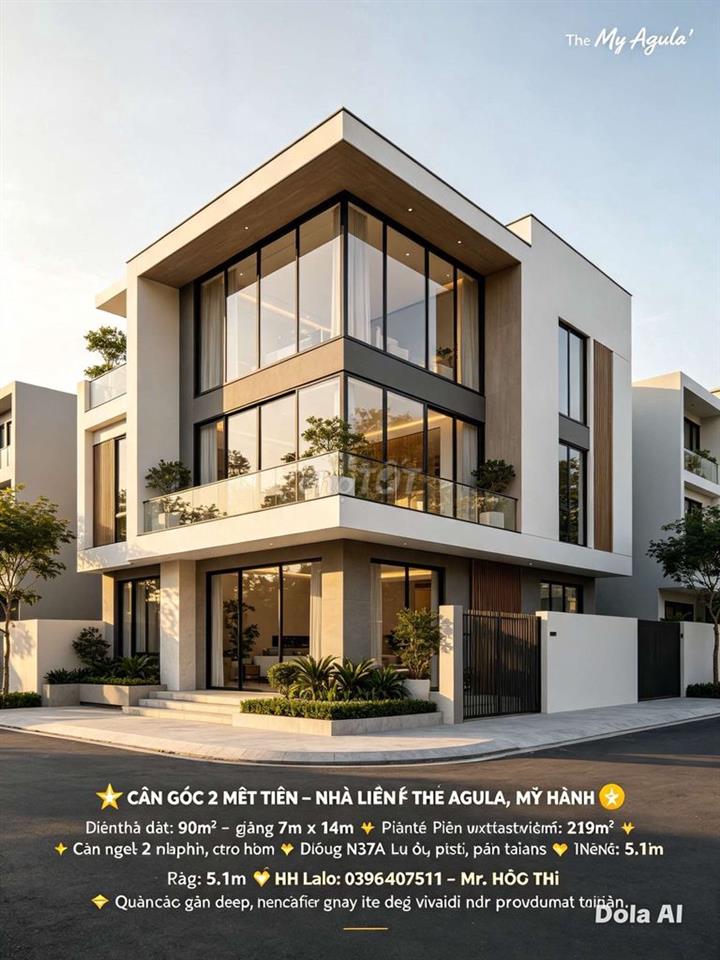 nhà căn góc 2 Mt.90m2 .ngang 7x14.gia 5.1 tỷ . ALUGA trần anh long an
