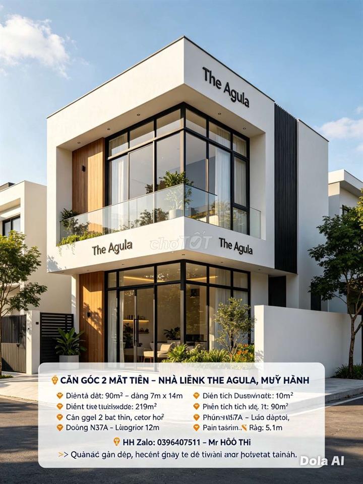 nhà căn góc 2 Mt.90m2 .ngang 7x14.gia 5.1 tỷ . ALUGA trần anh long an