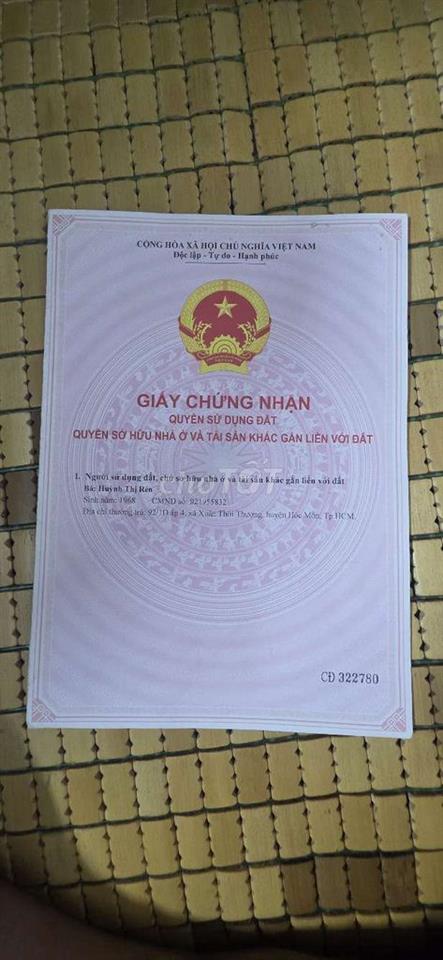 Nhà cấp 4 xã Bà điểm