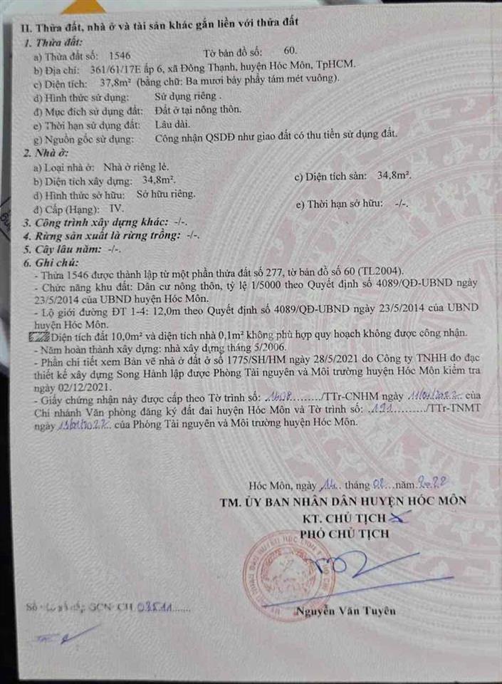 nhà mặt tiền hóc môn rẻ như trong hẽm