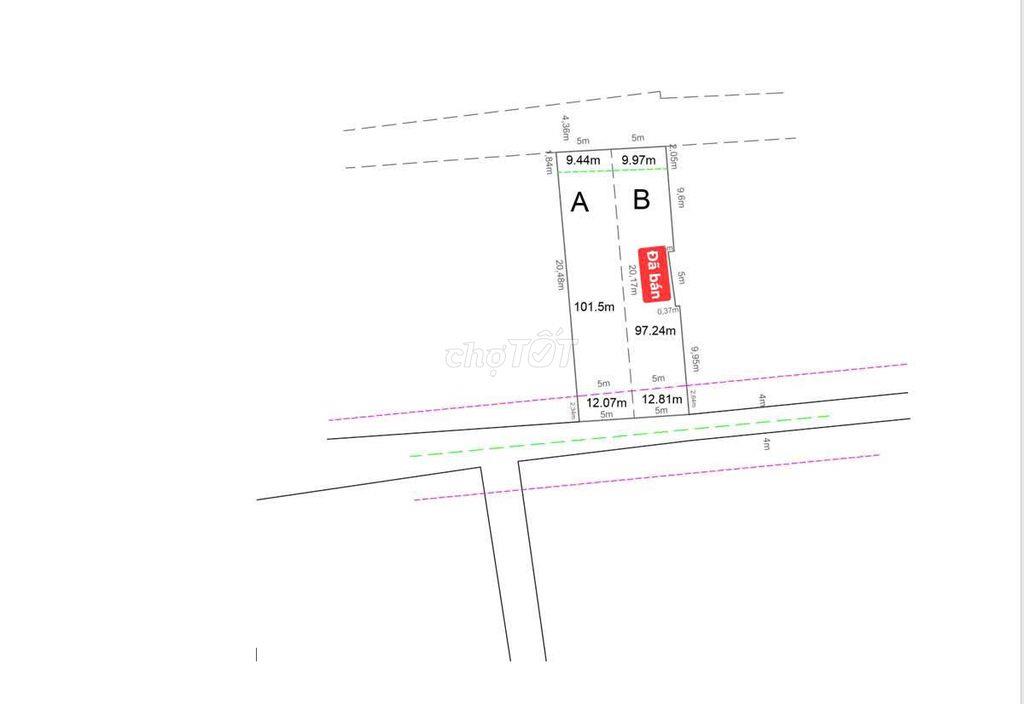 🔥 LÔ ĐẤT ĐẸP – 2 MẶT TIỀN TRƯỚC SAU - HUỲNH THỊ NA, HÓC MÔN 🔥