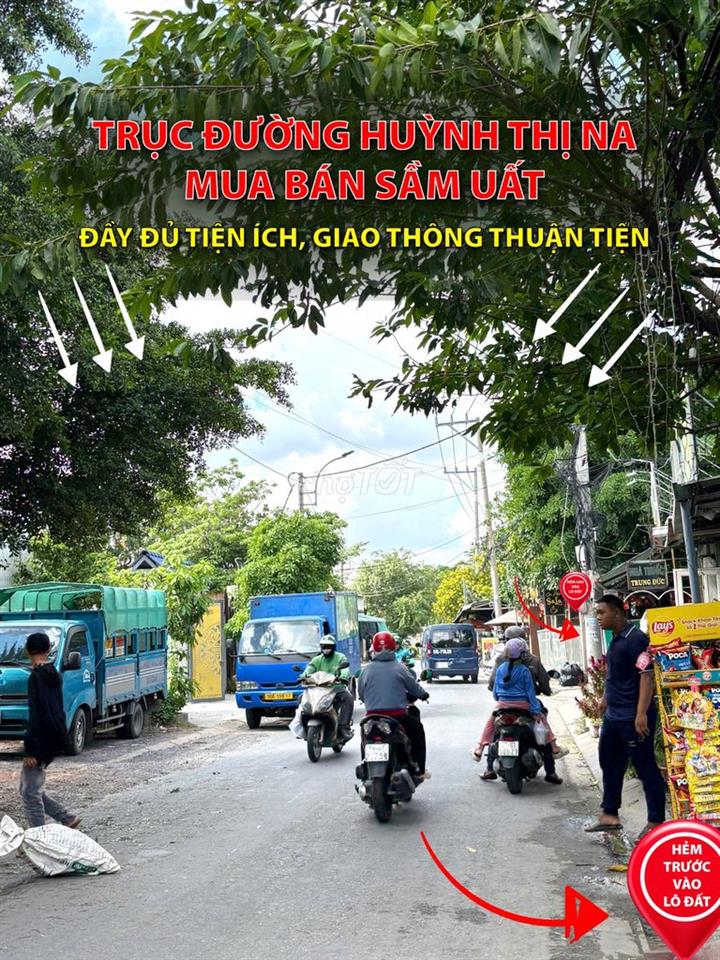 🔥 LÔ ĐẤT ĐẸP – 2 MẶT TIỀN TRƯỚC SAU - HUỲNH THỊ NA, HÓC MÔN 🔥
