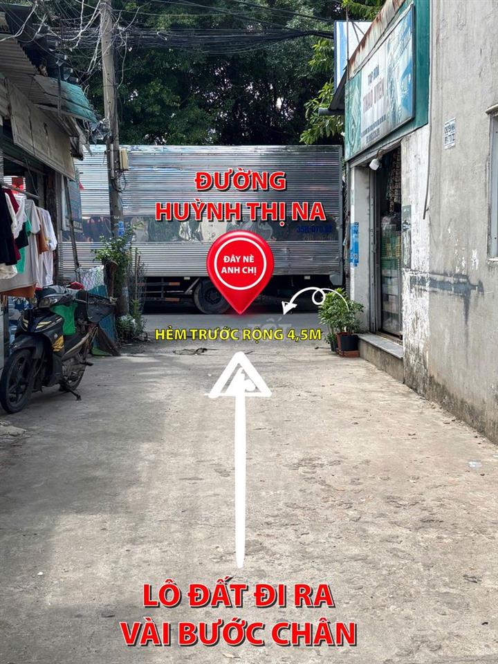 🔥 LÔ ĐẤT ĐẸP – 2 MẶT TIỀN TRƯỚC SAU - HUỲNH THỊ NA, HÓC MÔN 🔥