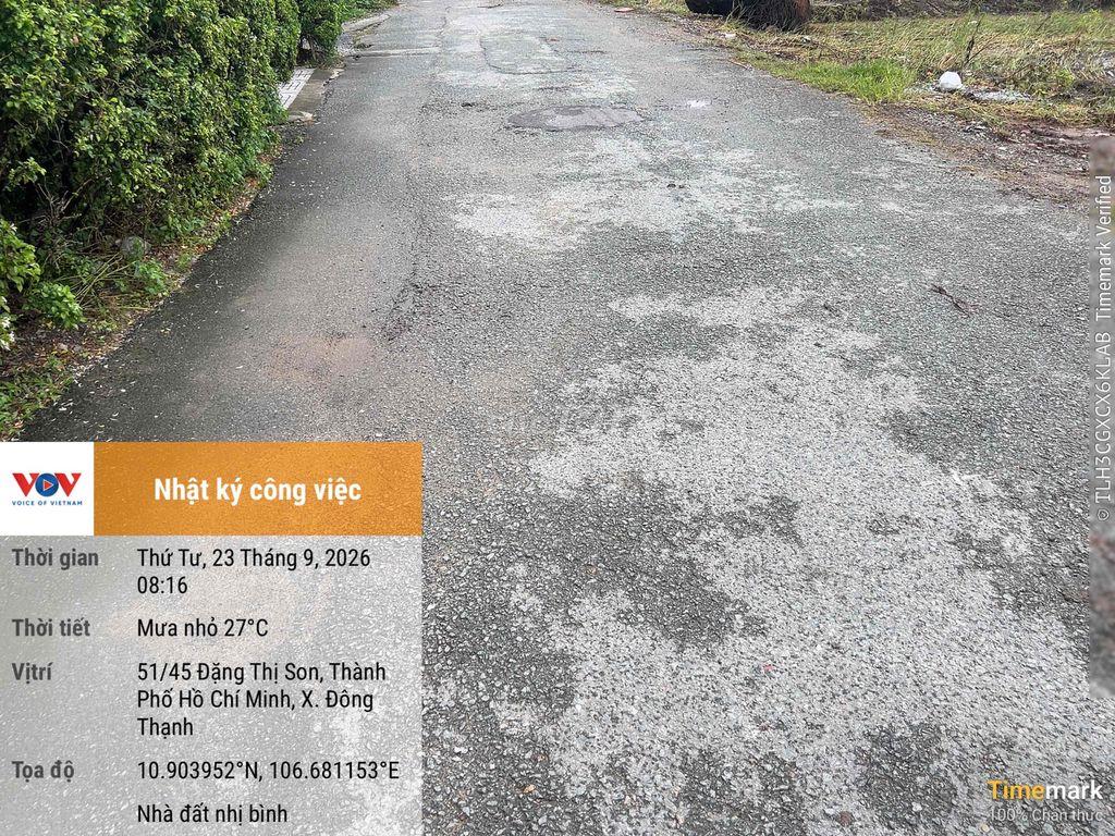 Chủ ngộp cần bán gấp ! Đất Nhị Bình, Hóc Môn. Dt: 5,2×21~108m² full th