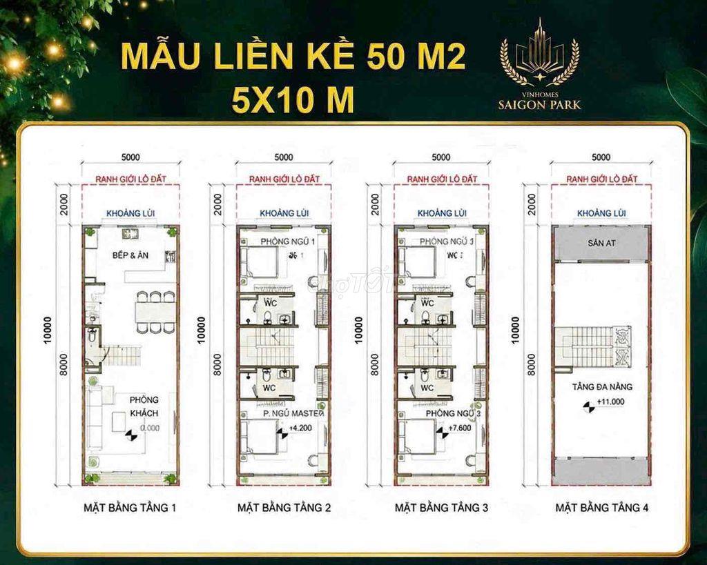 Sở hữu nhà liền kề Vinhomes SaiGon Park chỉ với 1,7 tỷ