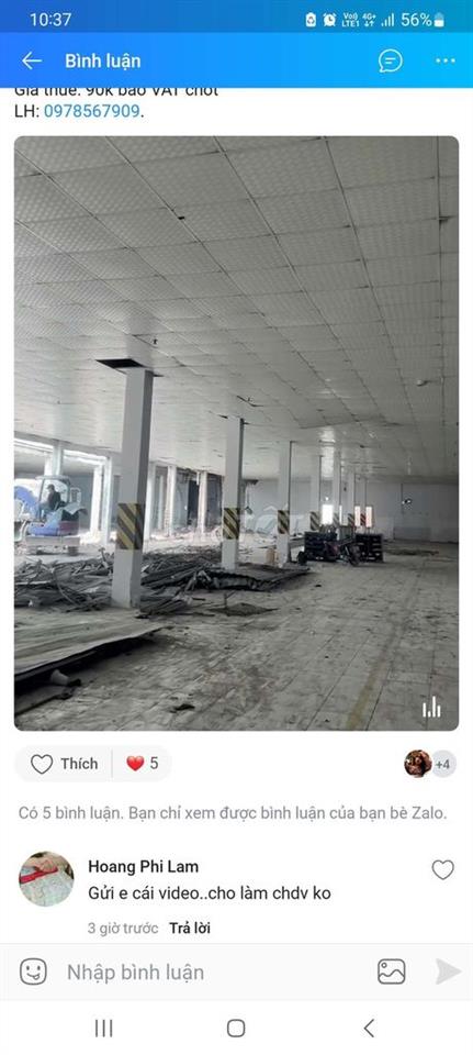 CỤM XƯỞNG CẮT LẺ CÓ PCCC NGHIỆM THU CONT ĐÊM 90K BAO VAT