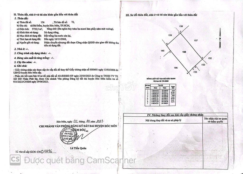 Bán Đất Mặt Tiền Bà Điểm 4 , Xã Bà Điểm , HCM