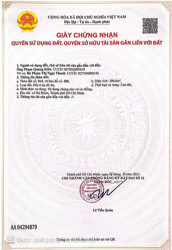 Bán Đất MT đường nhựa 8m