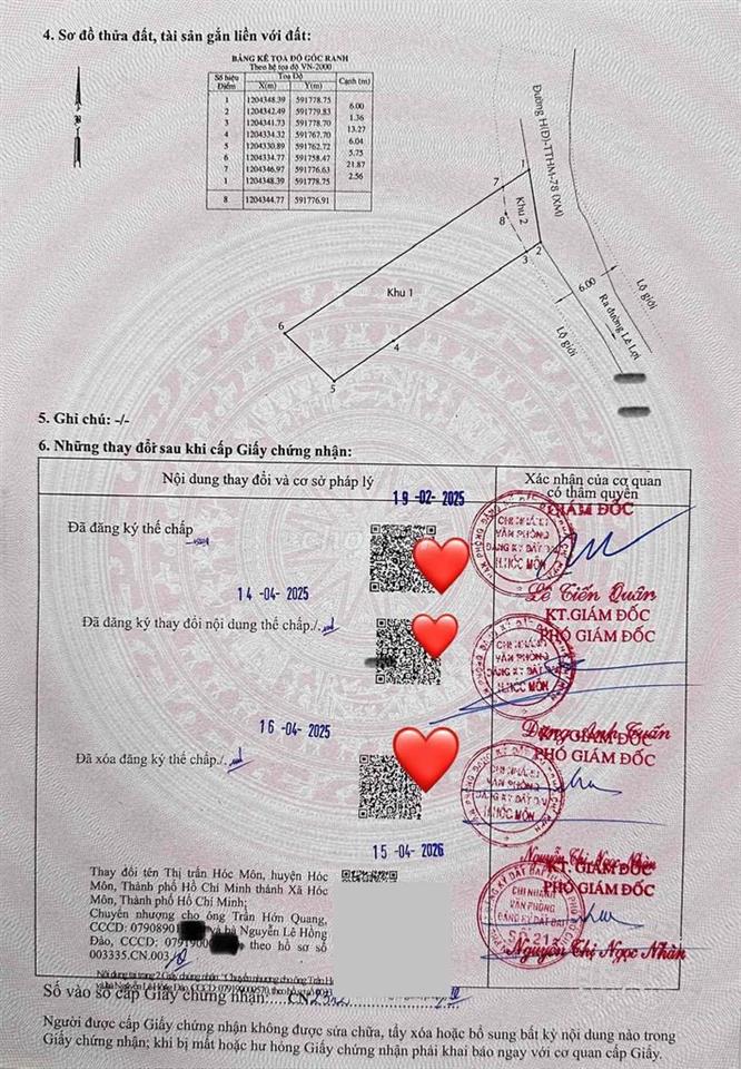 CHÍNH CHỦ BÁN LÔ ĐẤT THỊ TRẤN HÓC MÔN