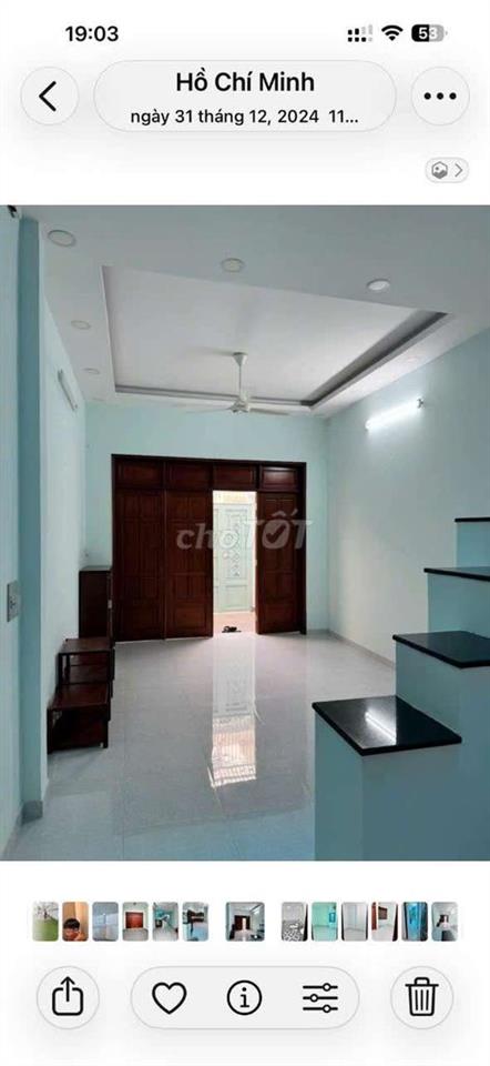 Cần cho thuê nhà P ĐHT.ĐƯỜNG  NVQ .DT 4,3 x18 .1 rrệt 1 lầu 3PN 2WS