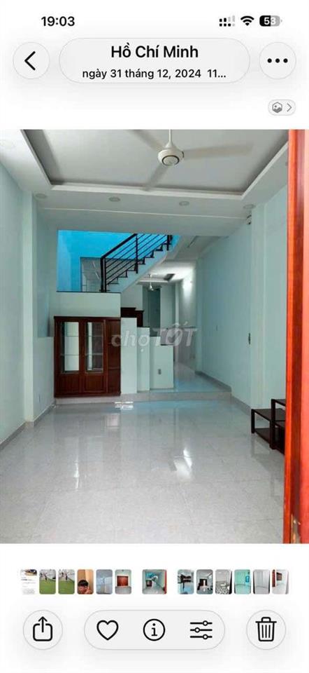 Cần cho thuê nhà P ĐHT.ĐƯỜNG  NVQ .DT 4,3 x18 .1 rrệt 1 lầu 3PN 2WS