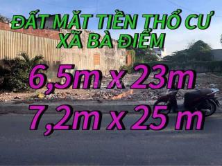 Đất Mặt Tuền Giá Rê 6.5 x 24m Giá 5.25 Tỷ MT Đg XTT 4 Xã Bà Điểm 