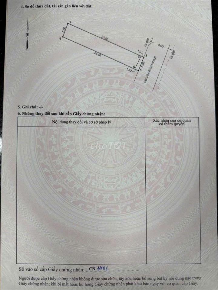 đất tân hiệp cách 90m trường , chợ Hóc môn , công viên
