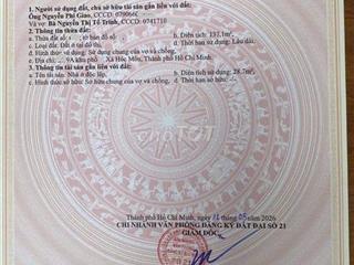 ĐẤT  THỔ CƯ 143M2. TRƯNG NỮ VƯƠNG. HÓC MÔN 