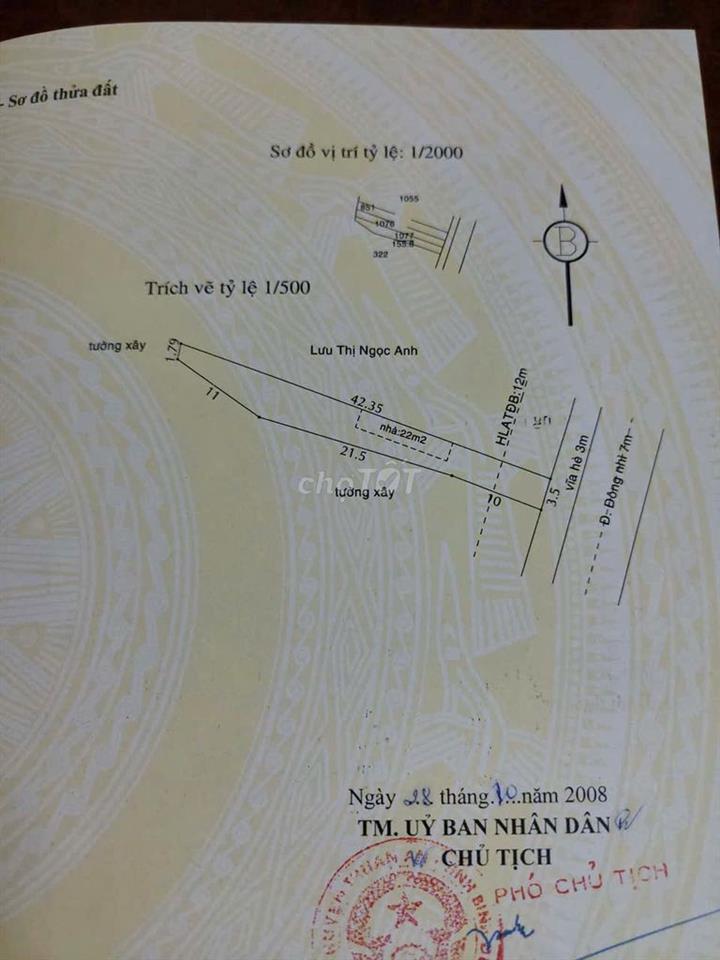  Hai lô đất kề nhau, MT đường Đông Nhì, P. Lái Thiêu ,Có tiếp Môi giới