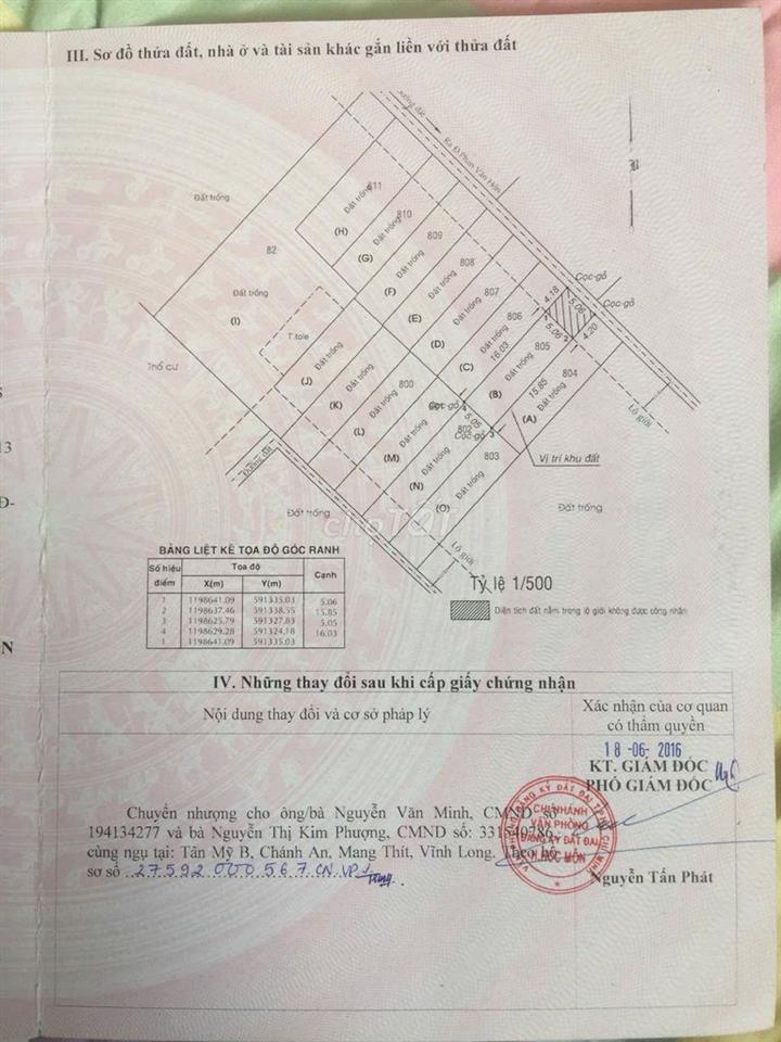 BÁN ĐẤT ĐƯỜNG PHẠM THỊ KHẾ - BÀ ĐIỂM HÓC MÔN] – SỔ HỒNG RIÊNG